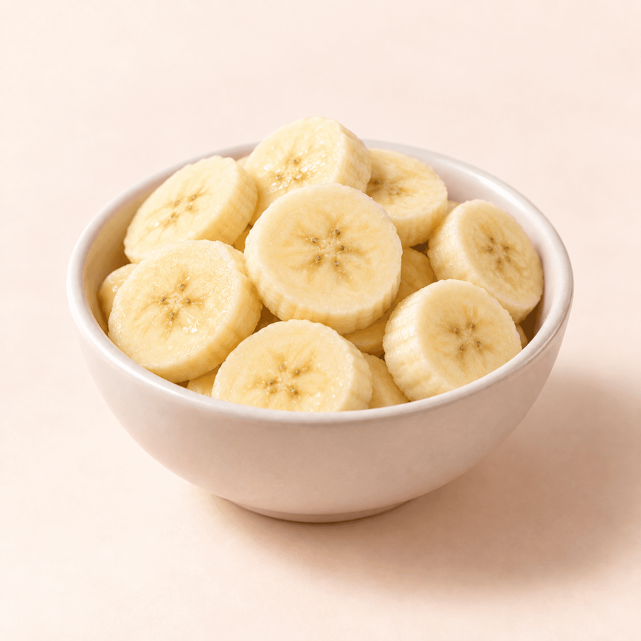 Rondelles de banane fraîches