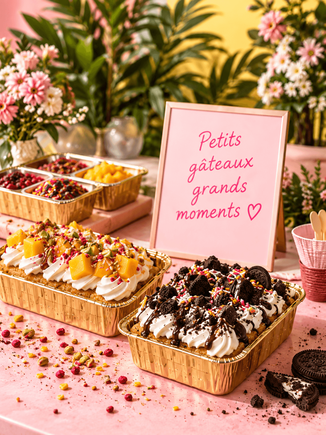 L’expérience Solly avec ses petits gâteaux décorés et cadre de présentation